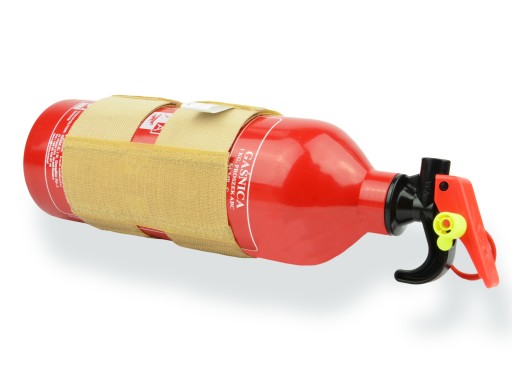 BÉŽOVÝ DRŽIAK NA HASIACI PRÍSTROJ NA KUF S PÁSKOM NA VELCRO