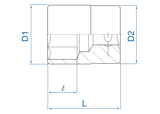 KRÁTKA ZÁSUVKA 3/8'' 6mm x 27mm 6-bod