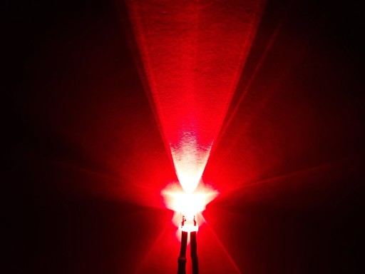 10x LED dióda 5mm, 12V, ČERVENÁ, ČISTÁ, kábel 20 cm