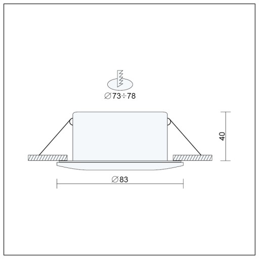 Halogénové kúpeľňové stropné svietidlo IP44 pre LED INOX