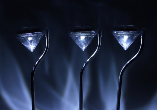 Solárna lampa DIAMENT 2LED RGB WHITE multicolor