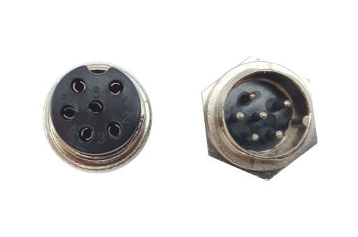 GX16 6 PIN priemyselný konektor - vidlica + zásuvka