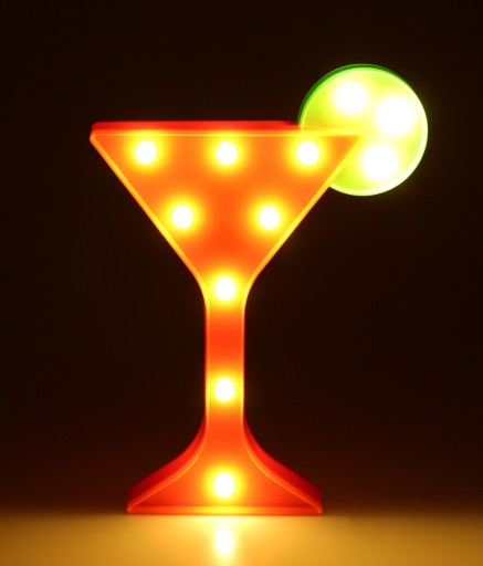 LED lampa DRINK 3D dekorácia, svietiaca figúrka, 30 cm