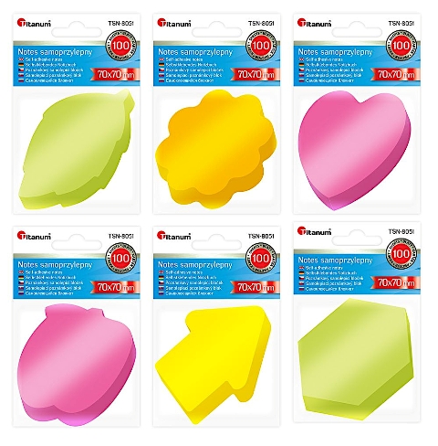 Samolepiaci notebook 70x70 100k Mix