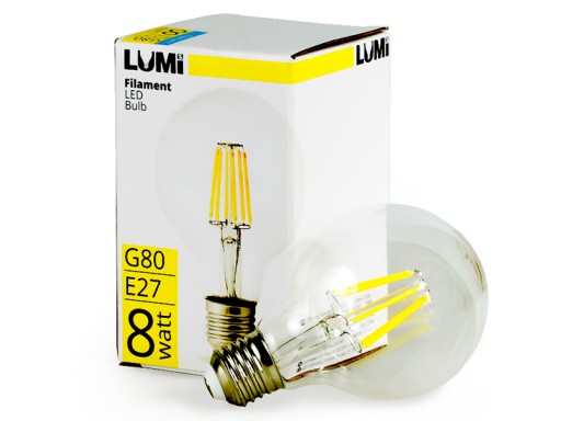 LED žiarovka 230V E27 G80 8W = 70W