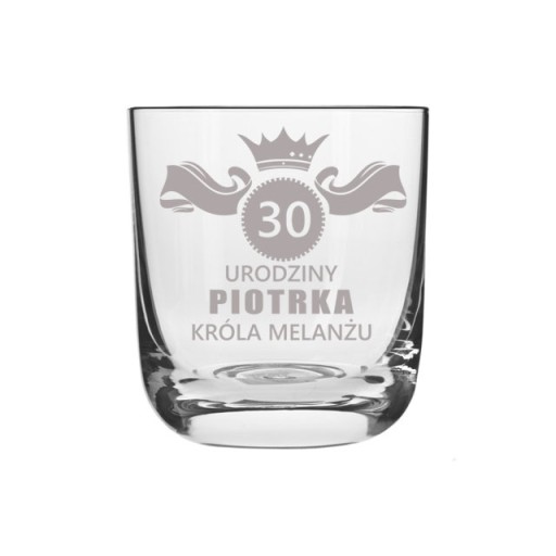 POHÁR NA WHISKY S GRAVÍROVANÝM KRYŠTÁLOM 300 ML