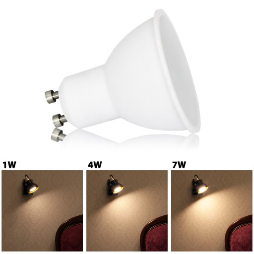 LED žiarovka 2835 SMD GU10 7W=55W 560lm tepl