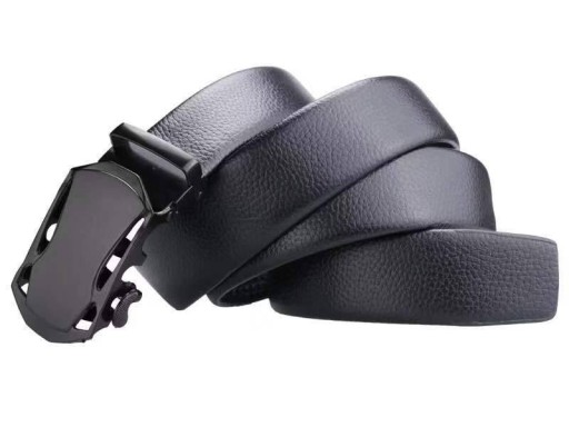 PÁNSKY ČIERNY KOŽENÝ OPASOK k nohaviciam Jeans Clamp 120 cm