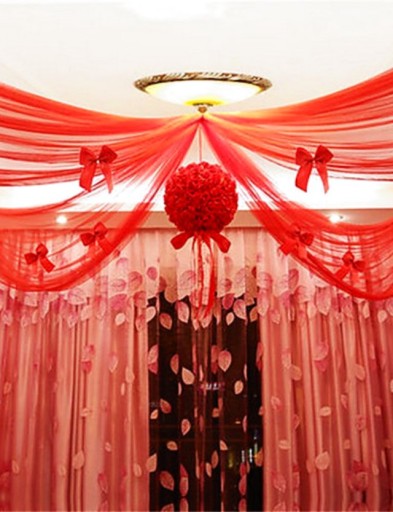 ORGANZA ORGANTÍN SVADOBNÉ OZDOBY BAMBUŠKY 9m - 03