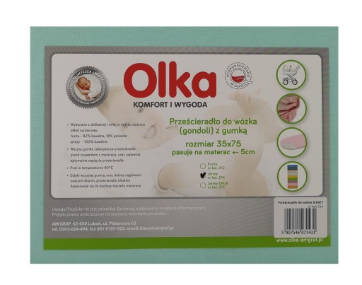JERSEY plachta do kočíka 35x75 mint OLKA