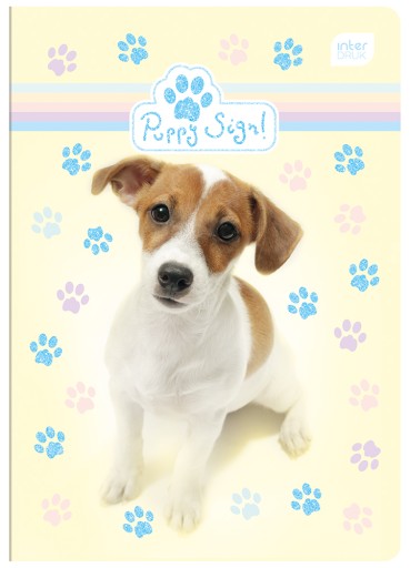 Štvorcový zápisník A5 so 16 stranami Mix Puppy Sign