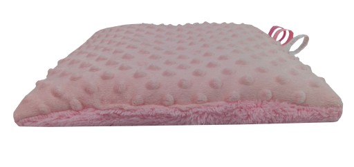 OBOJSTRANNÝ vankúšik do kočíka MINKY 30x30 OLKA ružový