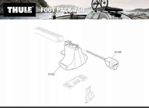 PLUG STEEL BEAM THULE RAPID 31700 750 4900