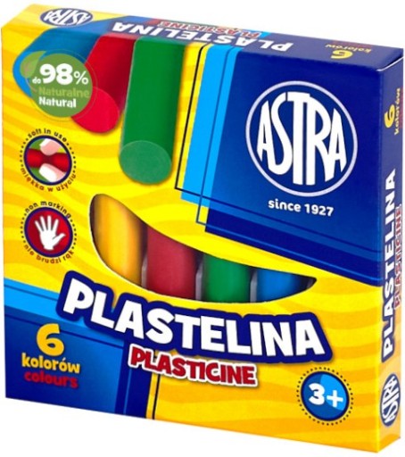 ASTRA plastelína 6 farieb