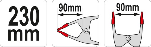 YATO Pružinová kovová stolárska svorka 230mm