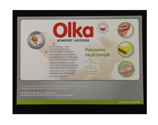 UNIVERSAL OLKA poťah na prebaľovací pult na dres, čierny