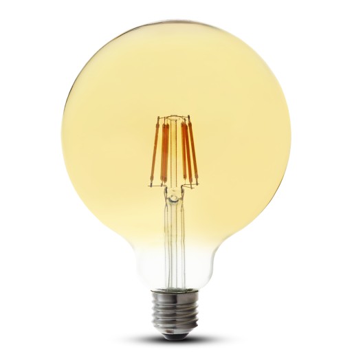 LED žiarovka E27 Filament 8W Edison priemer. 12 cm JANTAROVÁ