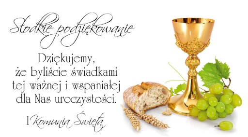Ďakujem nálepky na tortu COMMUNION