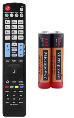 UNIVERZÁLNY DIAĽKOVÝ OVLÁDAČ PRE LG TV / AKB72914020 + BATÉRIE