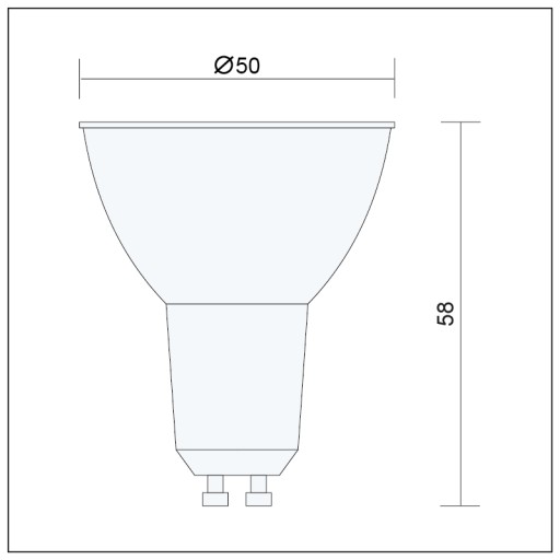 LED žiarovka 2835 SMD GU10 7W=55W 560lm neutr
