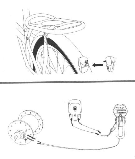 Zadné svetlo na bicykel JY-523M 0,2W generátor blatníka