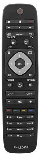 DIAĽKOVÉ OVLÁDANIE PRE LCD/LED/4K/UHD/3D TV PHILIPS
