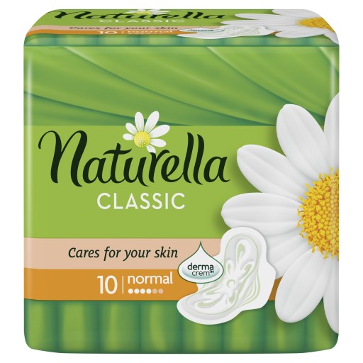 Naturella Classic Normal Camomile podložky s krídelkami 10 ks.
