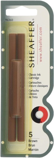 Atramentové perá Sheaffer - Hnedé 5 ks