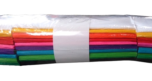 Potlač, krčený hodvábny papier v kockách 10 farieb