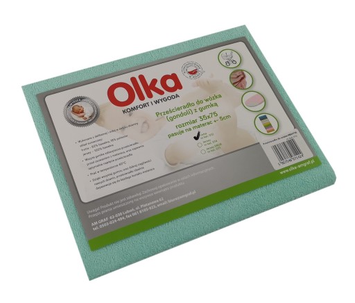 Plachta do kočíka OLKA FROTTE 35x75 mint
