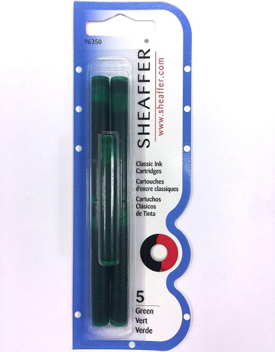 Atramentové perá Sheaffer – zelené 5 ks