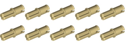LEGO Technic Pin s osou 3749 sand tan - 10 ks