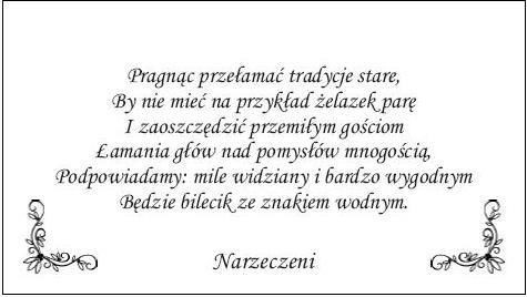 VLOŽKY s básňou na svadobné oznámenia 25 ks.