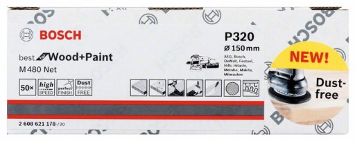 Brúsna sieťka na suchý zips 150mm GR.320 BOSCH