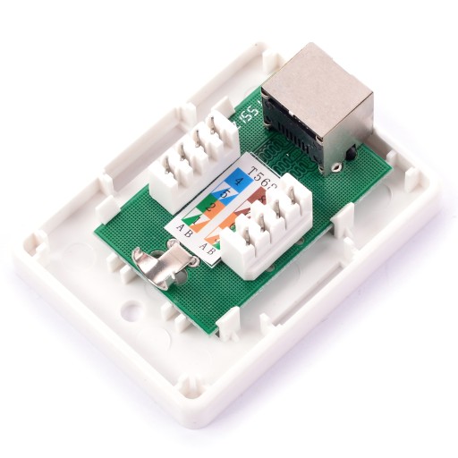 POVRCHOVÁ SIEŤOVÁ ZÁSUVKA 1XRJ45 FTP KAT. 5 D-LAN