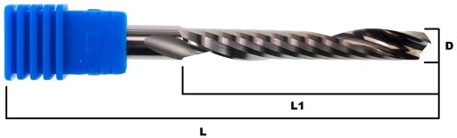 VHM jednobitová tvrdokovová fréza 3.175 CNC PVC PLEXI