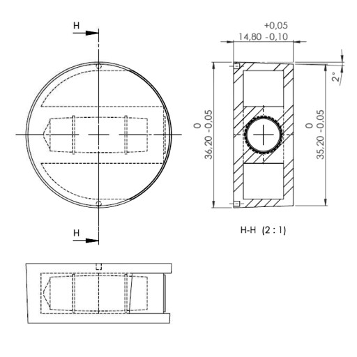 LIBELLA BOX LEVEL TYP N36 36mm