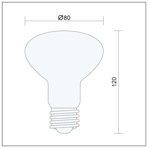 LED žiarovka E27 Filament 8W REFLEKTOR R80 vyhrieva