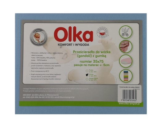 Dres LUX plachta na kočík 35x75 modrá OLKA