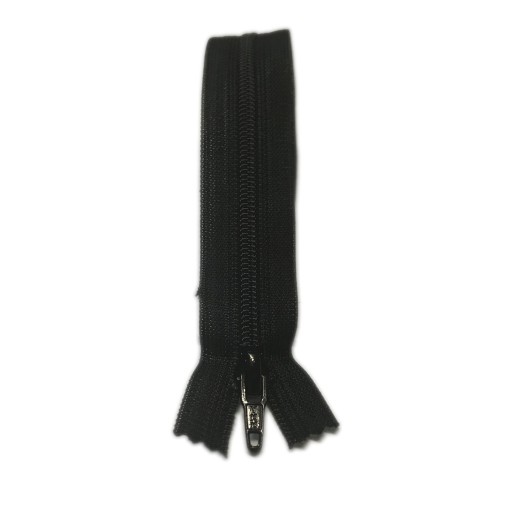 YKK plastový zips 20cm na nohavice ČIERNA