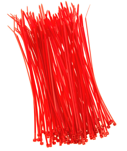 ČERVENÉ KABELOVÉ VIAZAČKY KABELOVÉ VIAZAČKY 4,8X450 mm x100