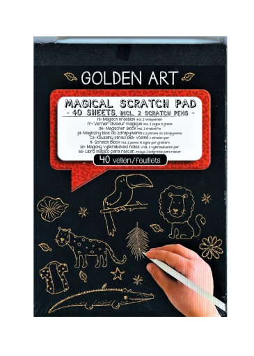 Magický stierací zošit A5 ZLATÝ
