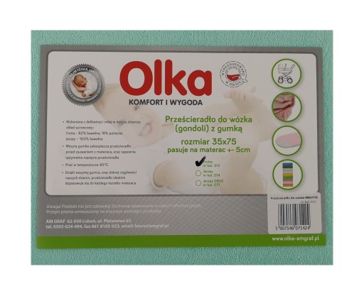 Plachta do kočíka froté 35x75 mint OLKA