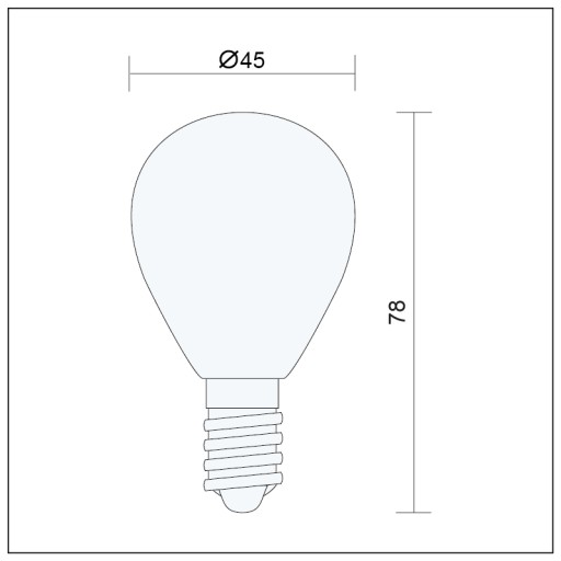 LED žiarovka E14 Filament 2W Edison G45 4000K neutrálna gulička