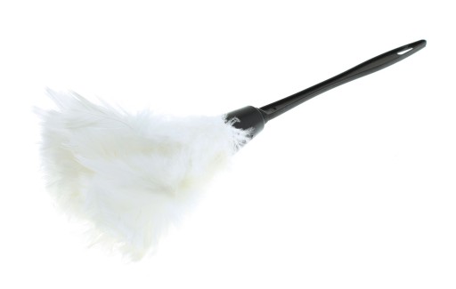 Metla FEATHER metla, biela, slúžka, 35 cm
