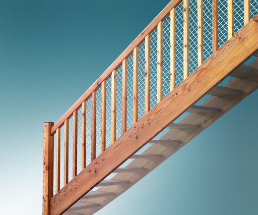 BIELA SIEŤ 80 cm OCHRANA NA SCHODY BALUSTRADE MEZZER POSTEĽ