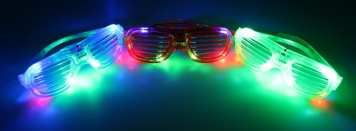 LED party rolety okuliare