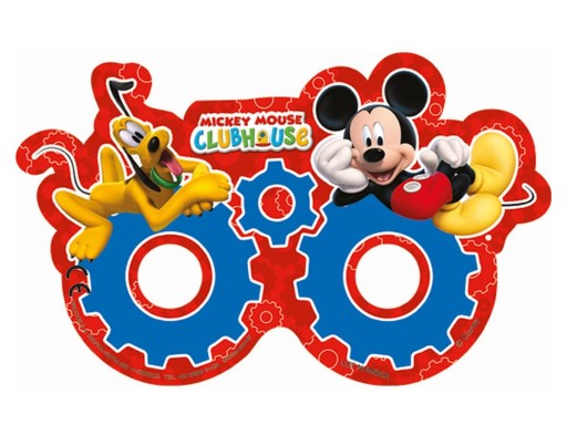 Papierové masky Mickey Mouse Birthday Party 6 ks.