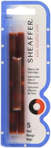 Atramentové perá Sheaffer - červené 5 ks