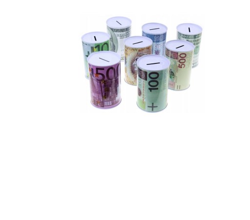 kovové prasiatko DOLLAR euro ZŁOTOWKI-mix KAN